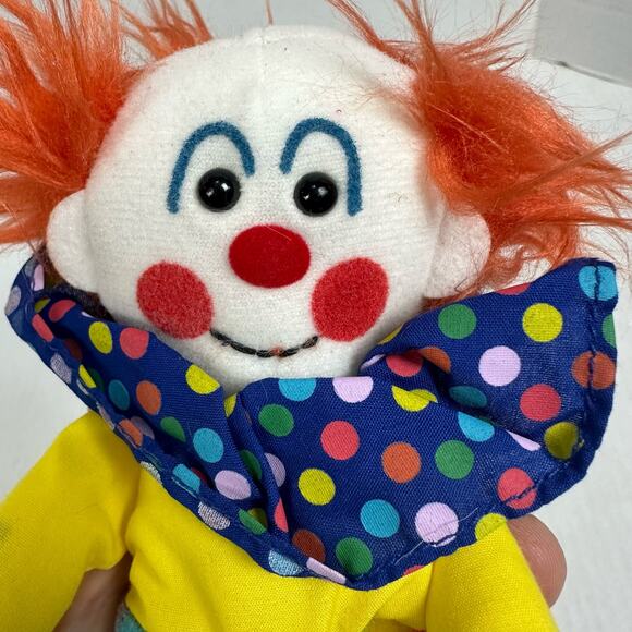 MARY MEYER TIPPY TOES finger puppet Clown PLUSH STUFFED animal 7" Toy Vintage - Picture 4 of 9